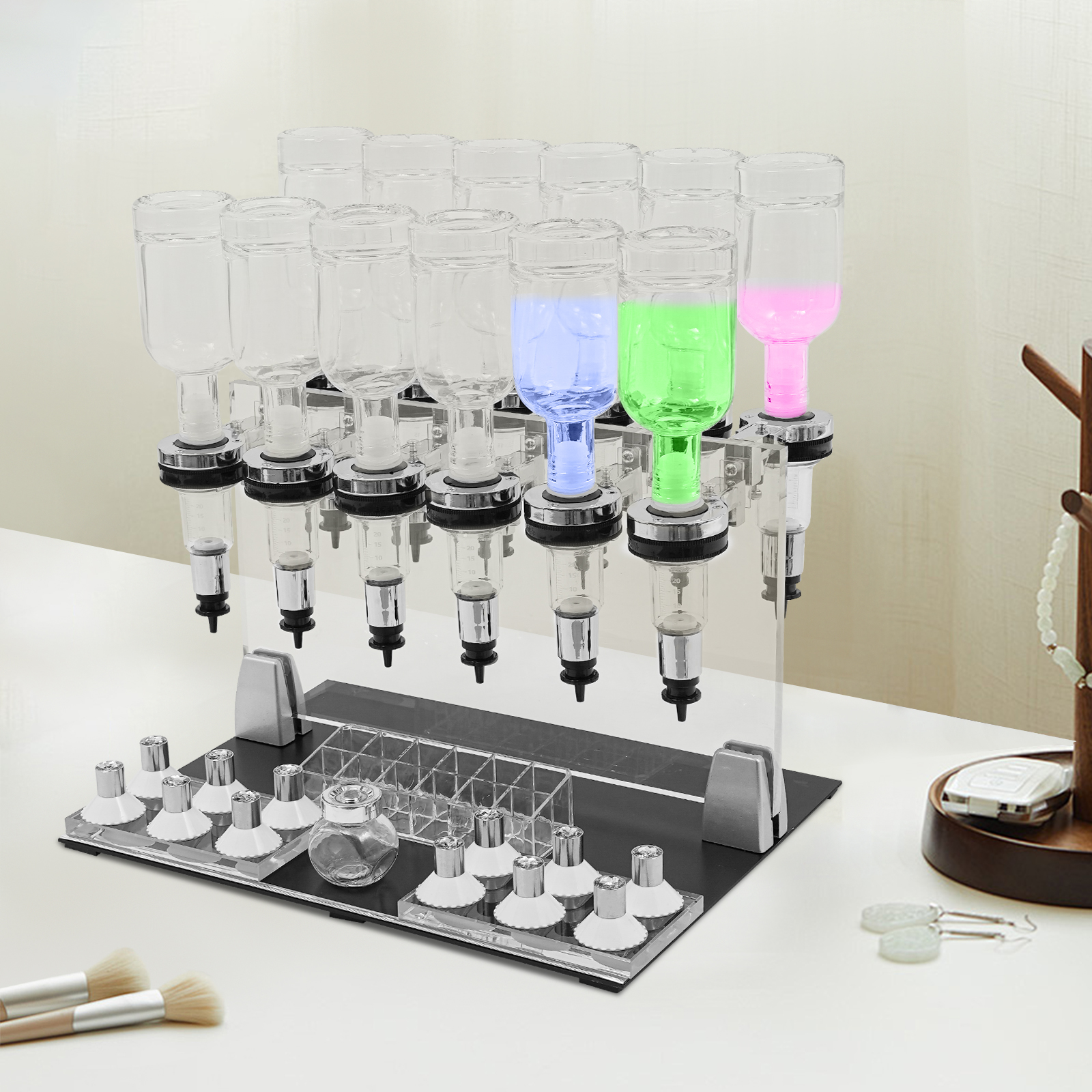 Wine In Beer Store - Manual Perfume Dispenser with 12 Bottles