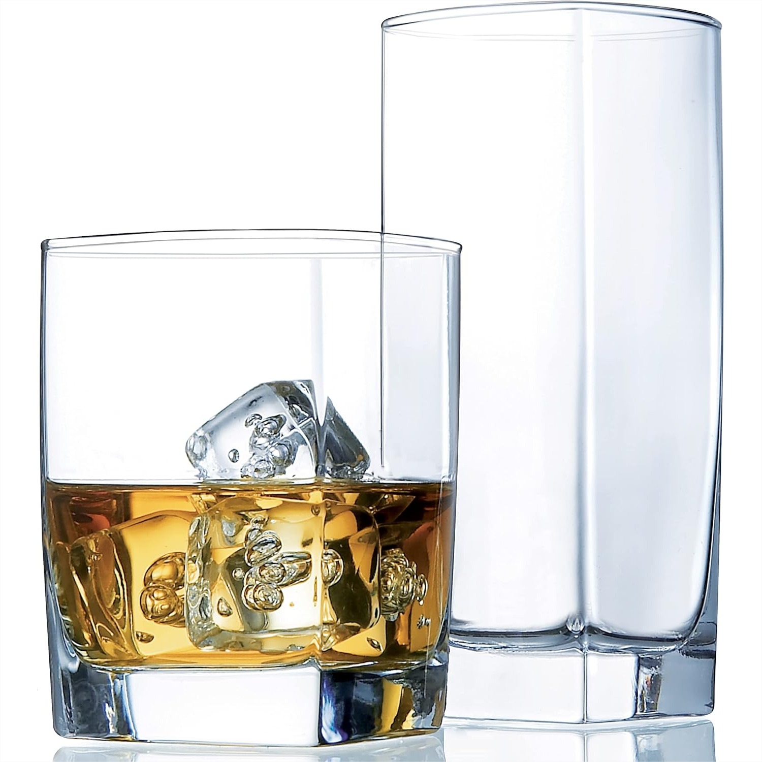 Wine Beer Images - Drinking Glasses Set of 16 for