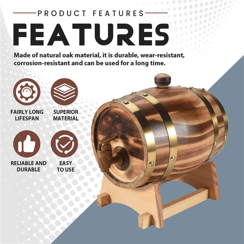 Wine In Beer Store - Oak Barrel, 1.5 L / 3