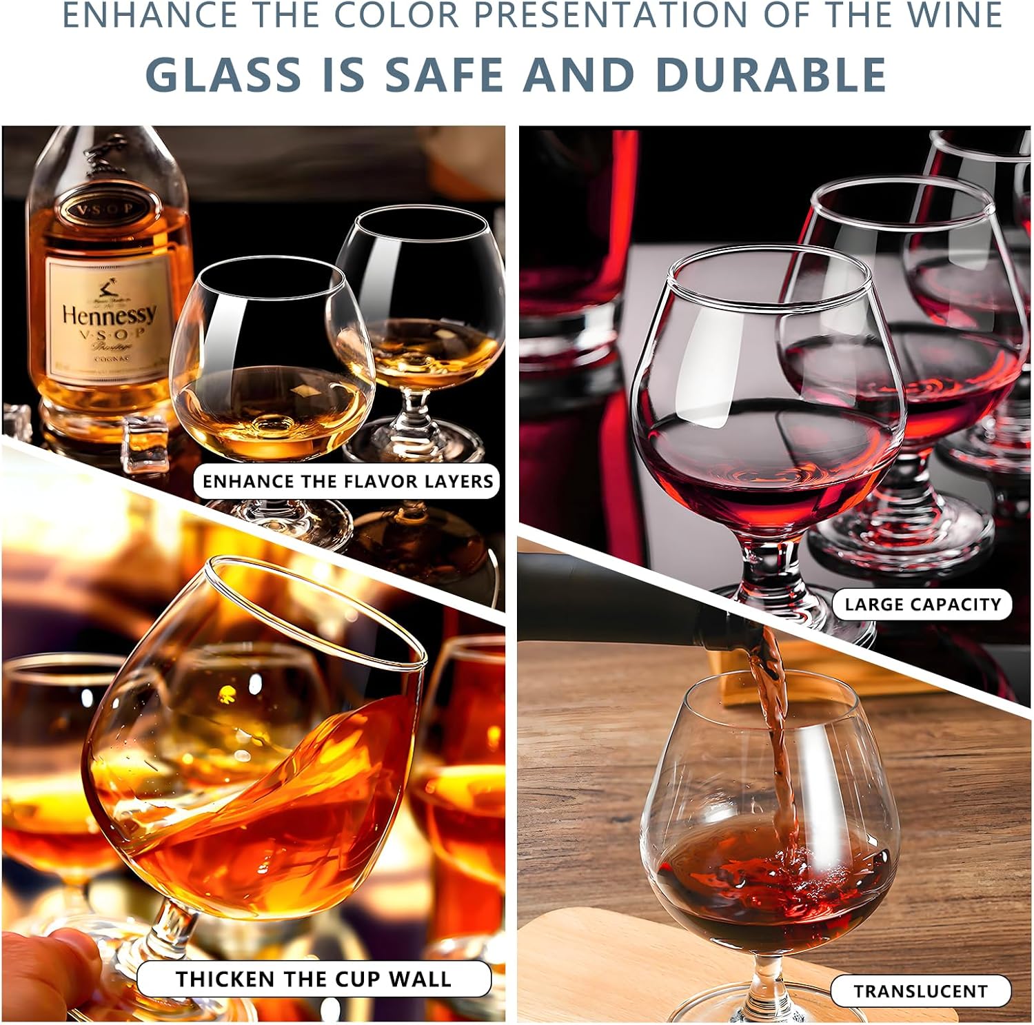 Cognac Glasses Set of 2 - 11.5 - Wine Beer Images reseña y precio