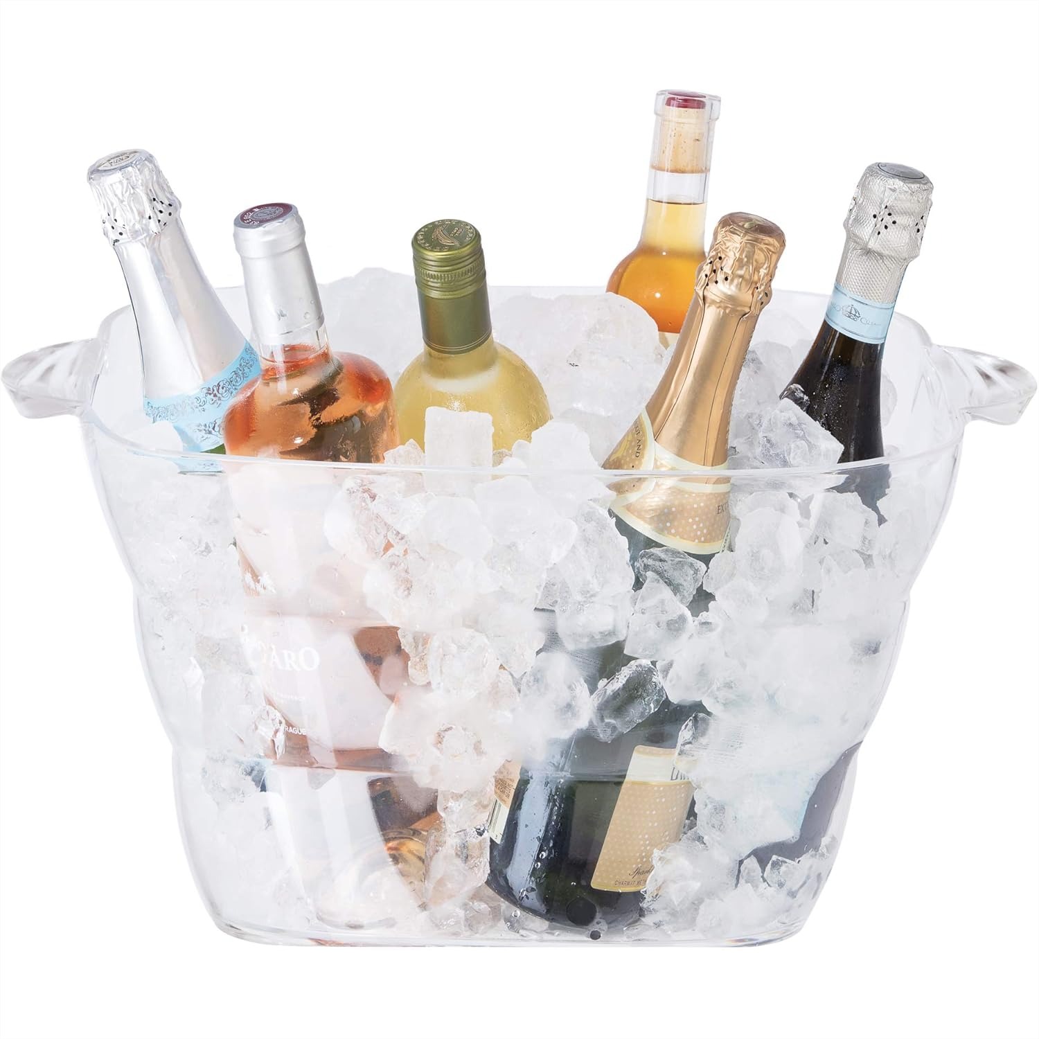 Clear Acrylic Party Tub with H - Wine Beer Images reseña y precio