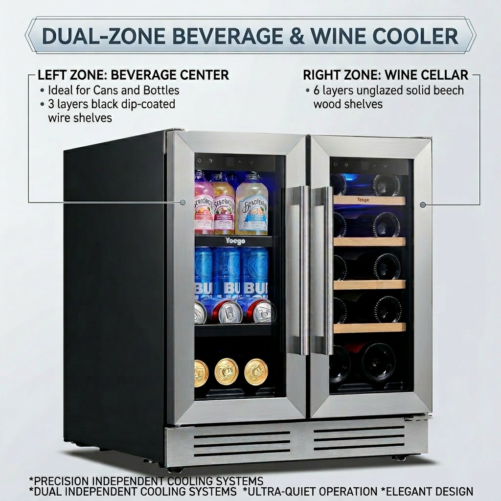 Dual zone refrigerator 4.1 Cu. - Wine In Beer Store reseña y precio