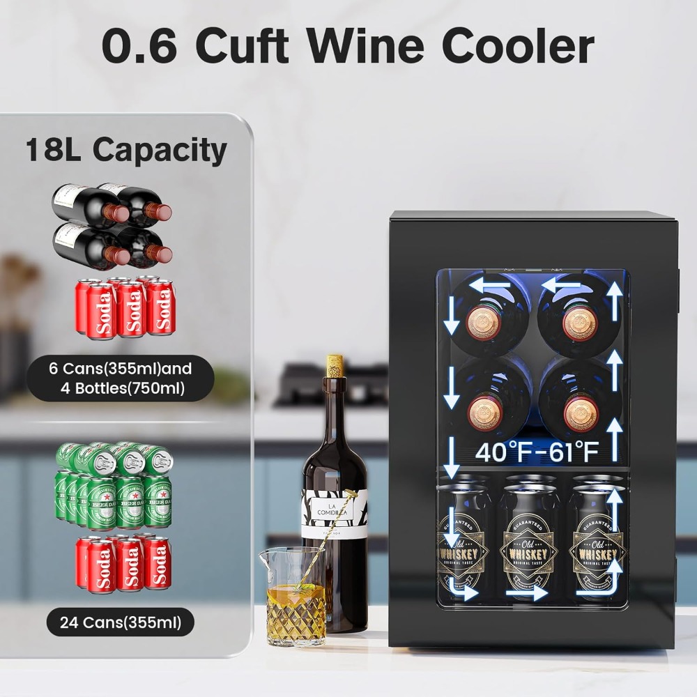 24 Can Wine Fridge Freestandin - Wine Beer Images reseña y precio