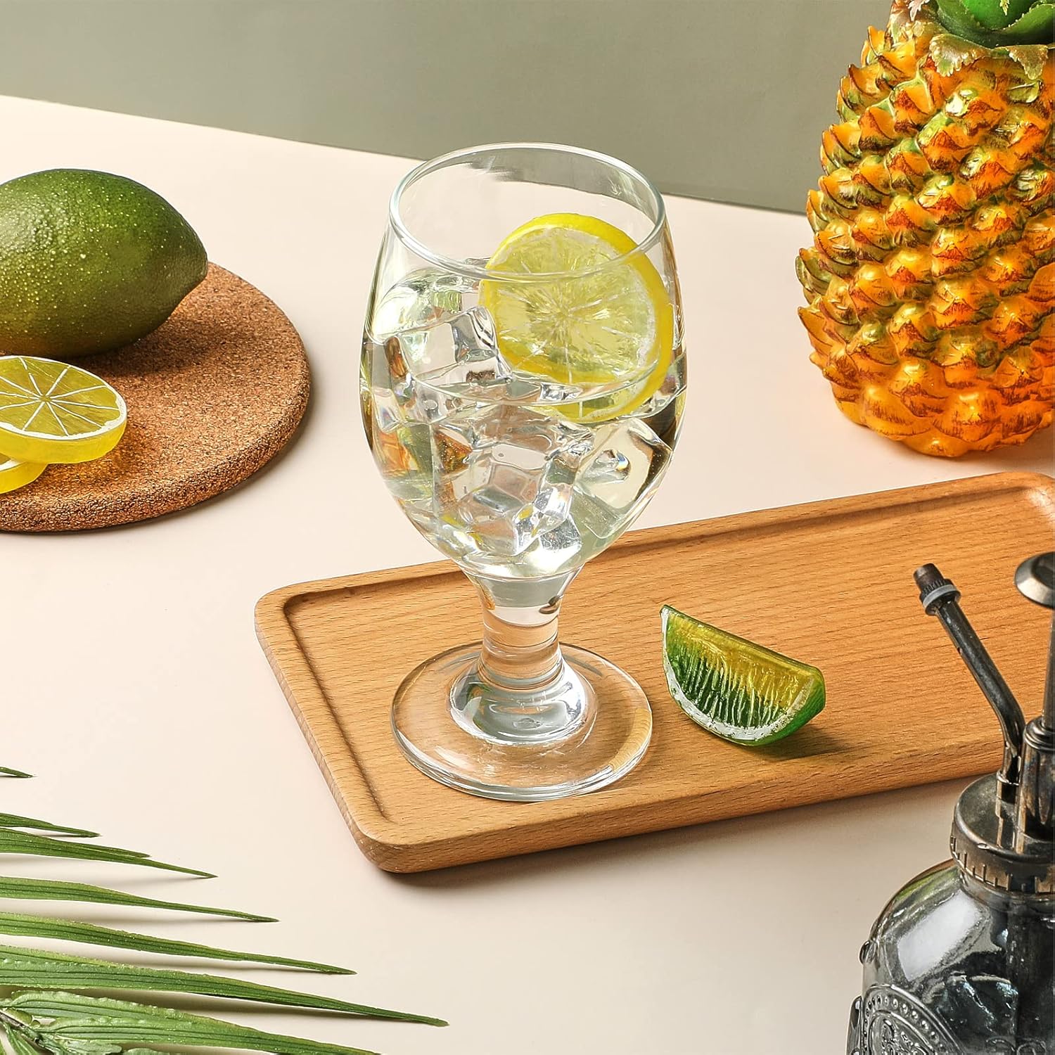 12 Crystal Stemmed Water Glass - Wine Beer Images reseña y precio