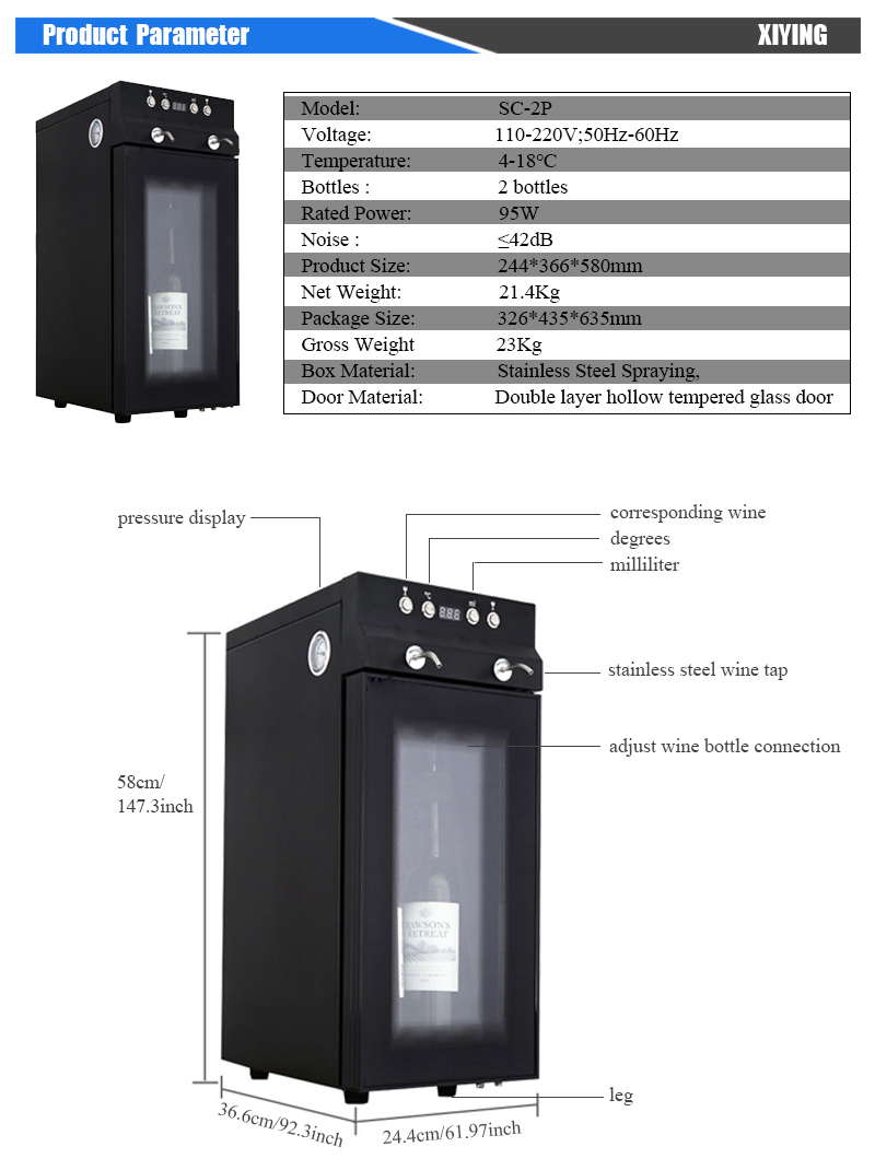 Luxury 2-Bottle Automatic Bar  - Wine & Beer Unlimited Spirits reseña y precio