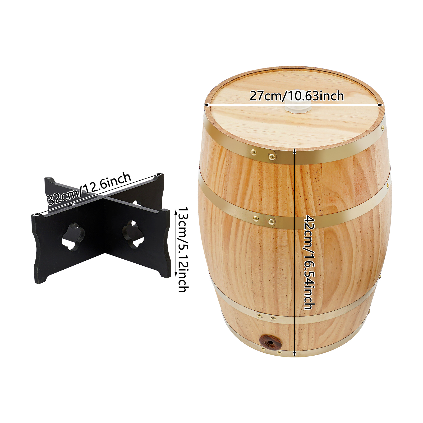 20L/5.28Gal Wood Color Wine Ba - Wine In Beer Store reseña y precio
