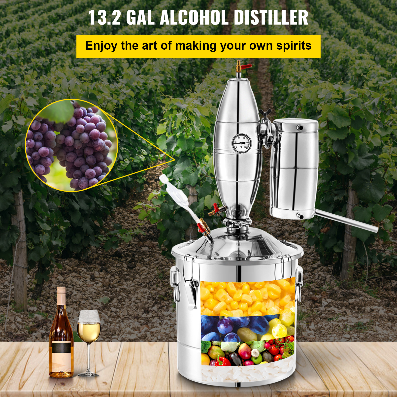 20L 30L 50L 70L Alcohol Distil - Wine Beer Distillation reseña y precio