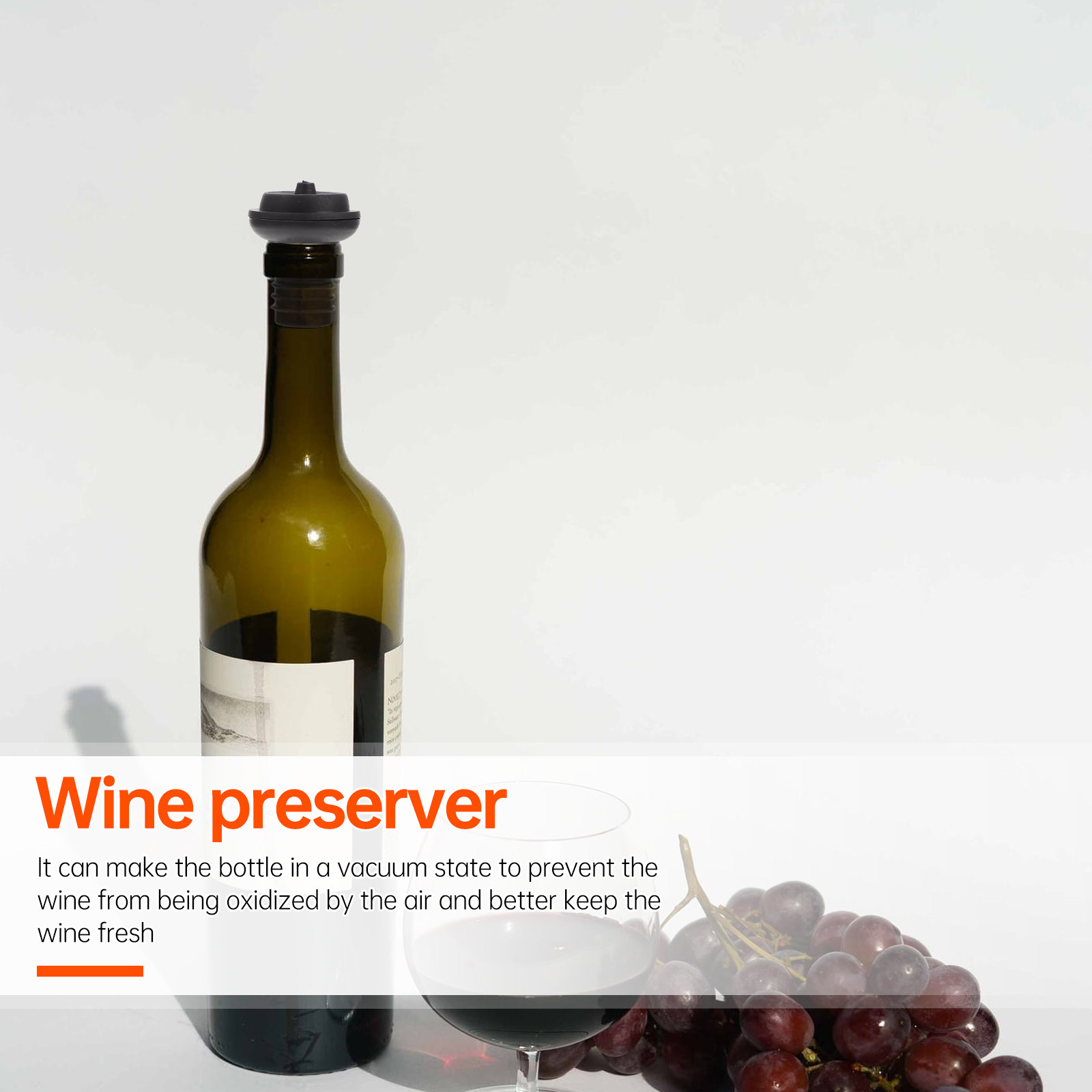 10Pcs Premium Silicone Wine Sa - Wine Stopper Vacuum reseña y precio