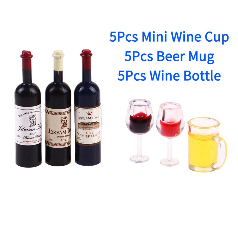 5Pcs 1:12 Dollhouse Miniature  - Wine Beer House reseña y precio