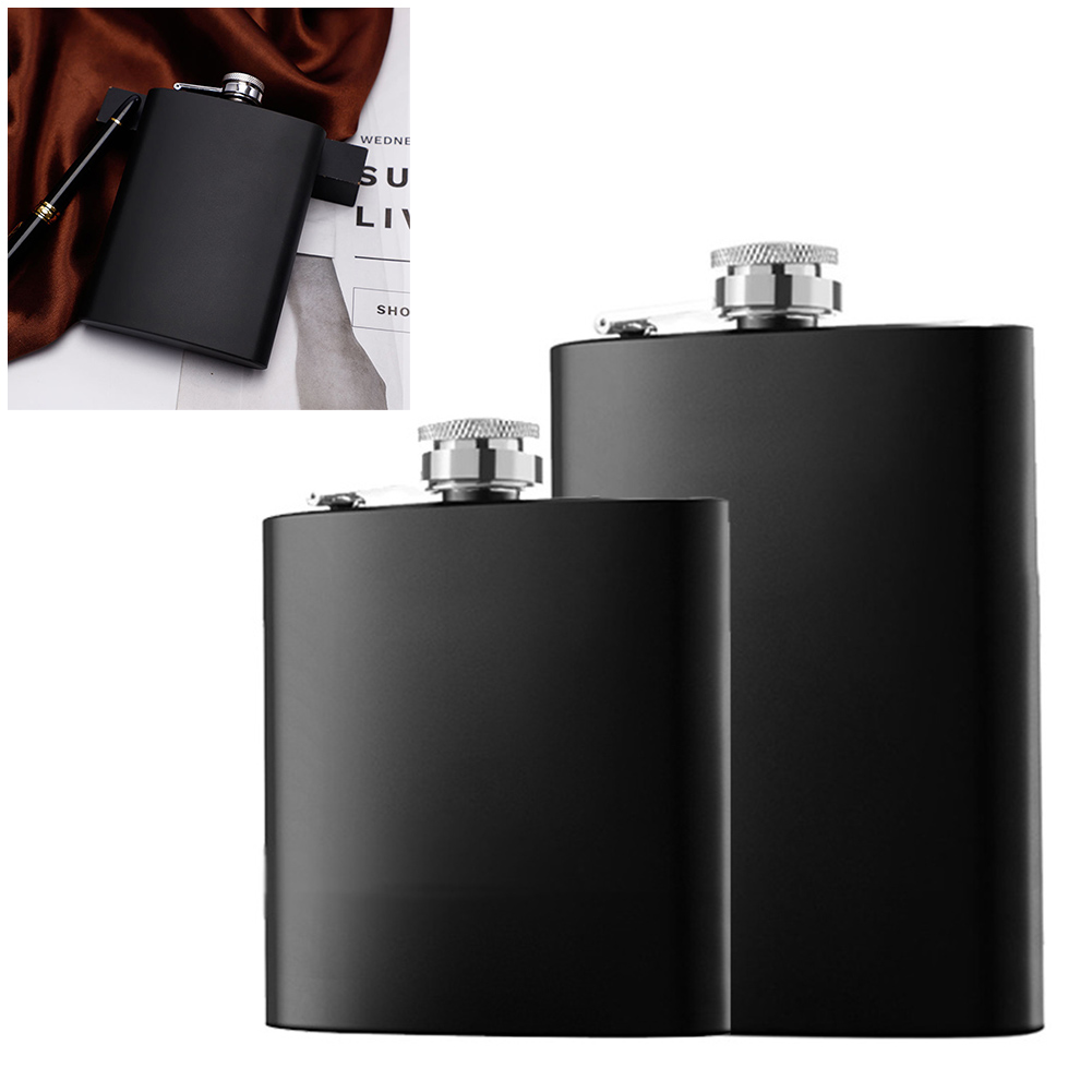6/8oz Black Hip Flask Stainles - Wine Beer Spirits reseña y precio