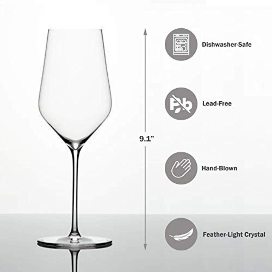 Denk'Art White Wine Glass made - Wine Glass Set Crystal reseña y precio