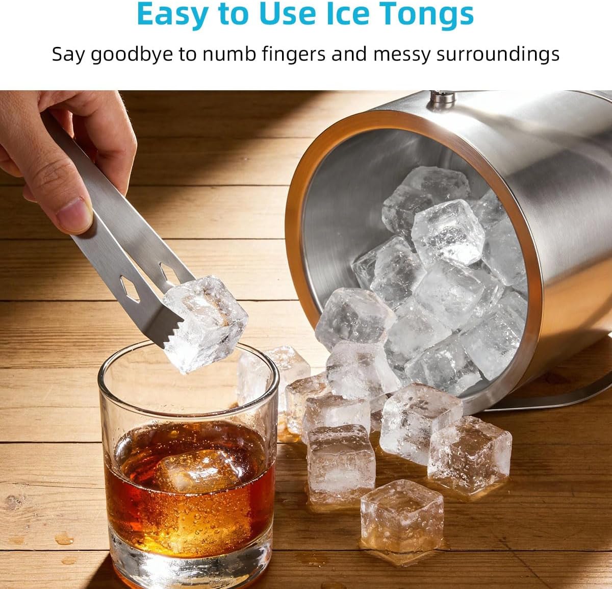Stainless Steel Ice Bucket - 3 - Wine Beer Images reseña y precio