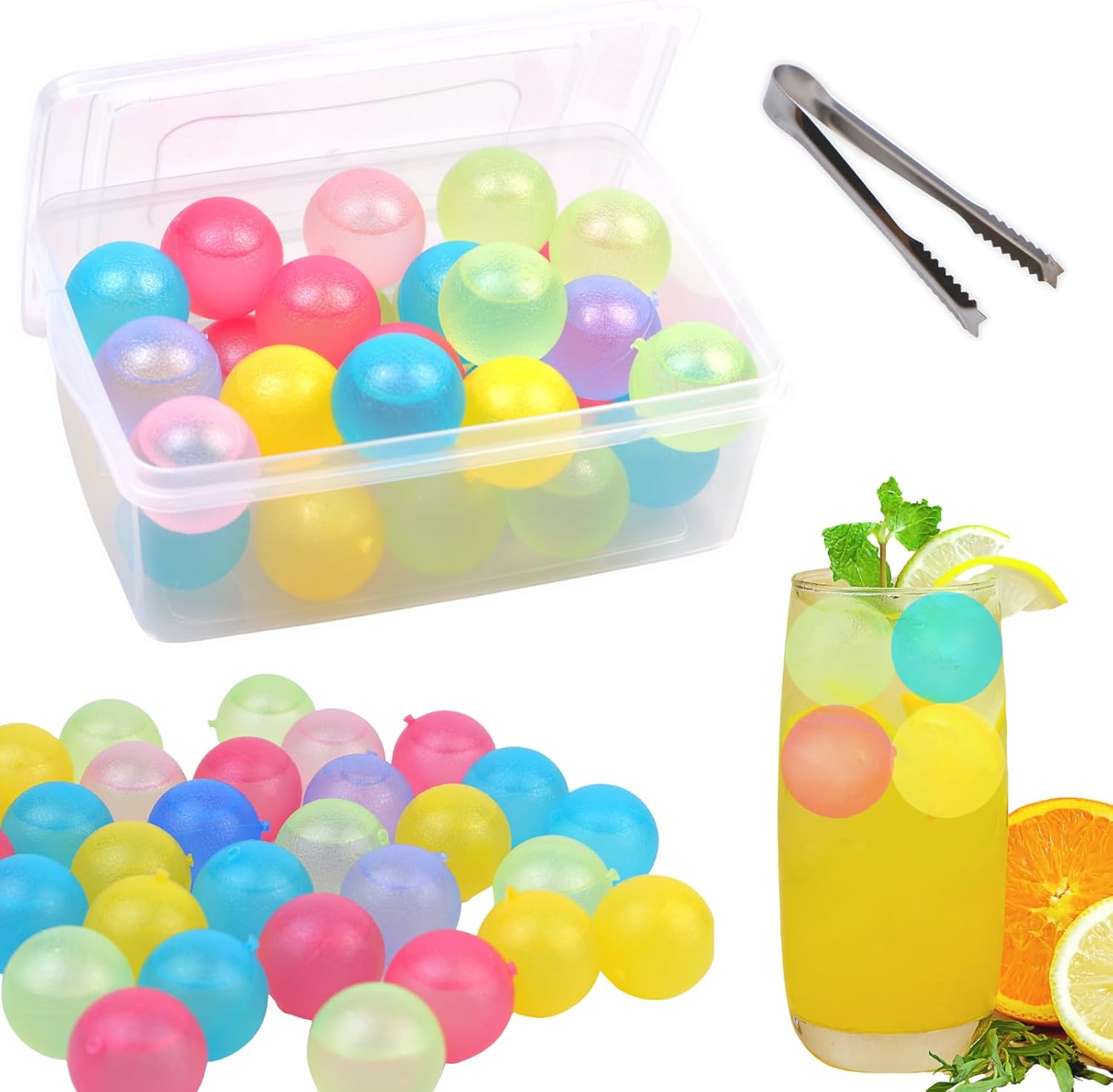 24 Pack Reusable Ice Cubes wit - Wine Beer Images reseña y precio
