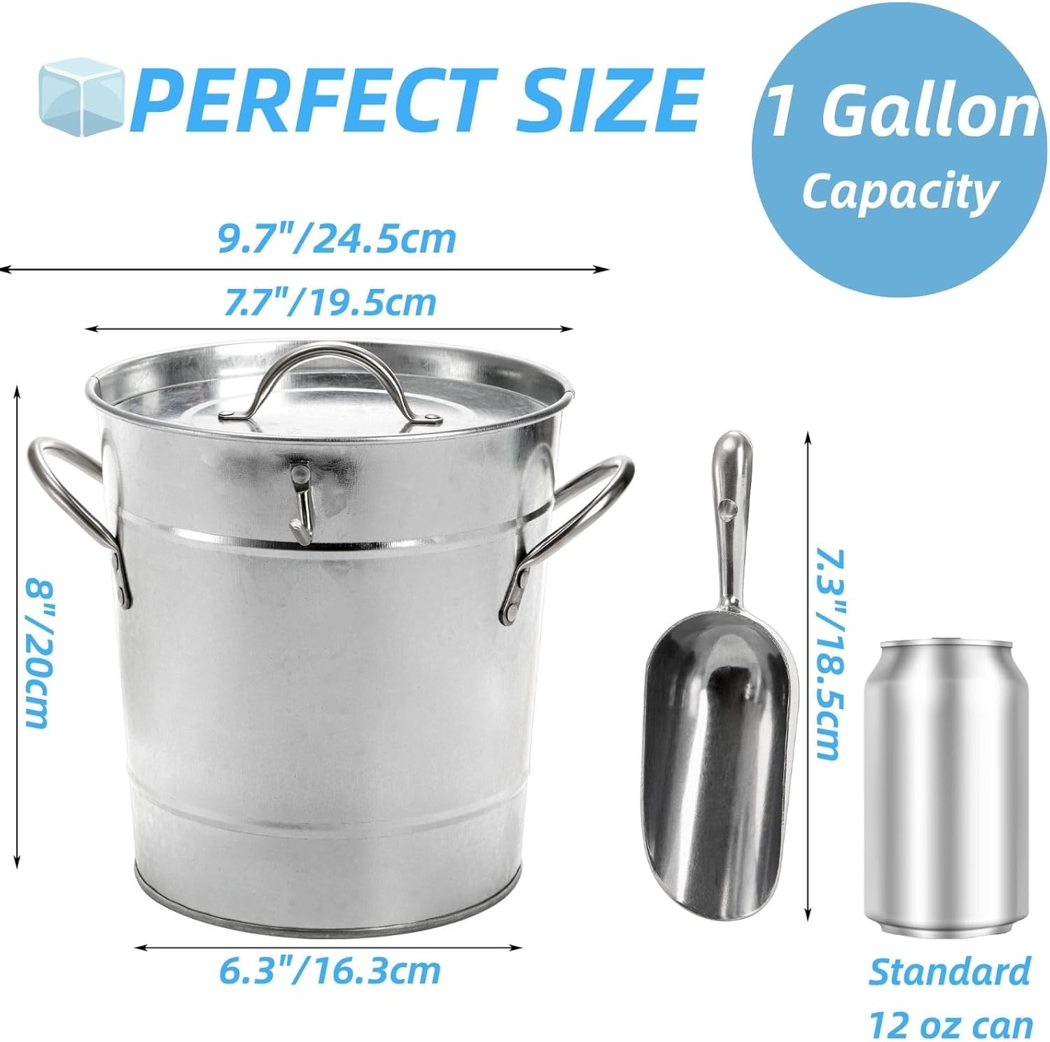 Insulated Ice Bucket with Lid  - Wine Beer Images reseña y precio