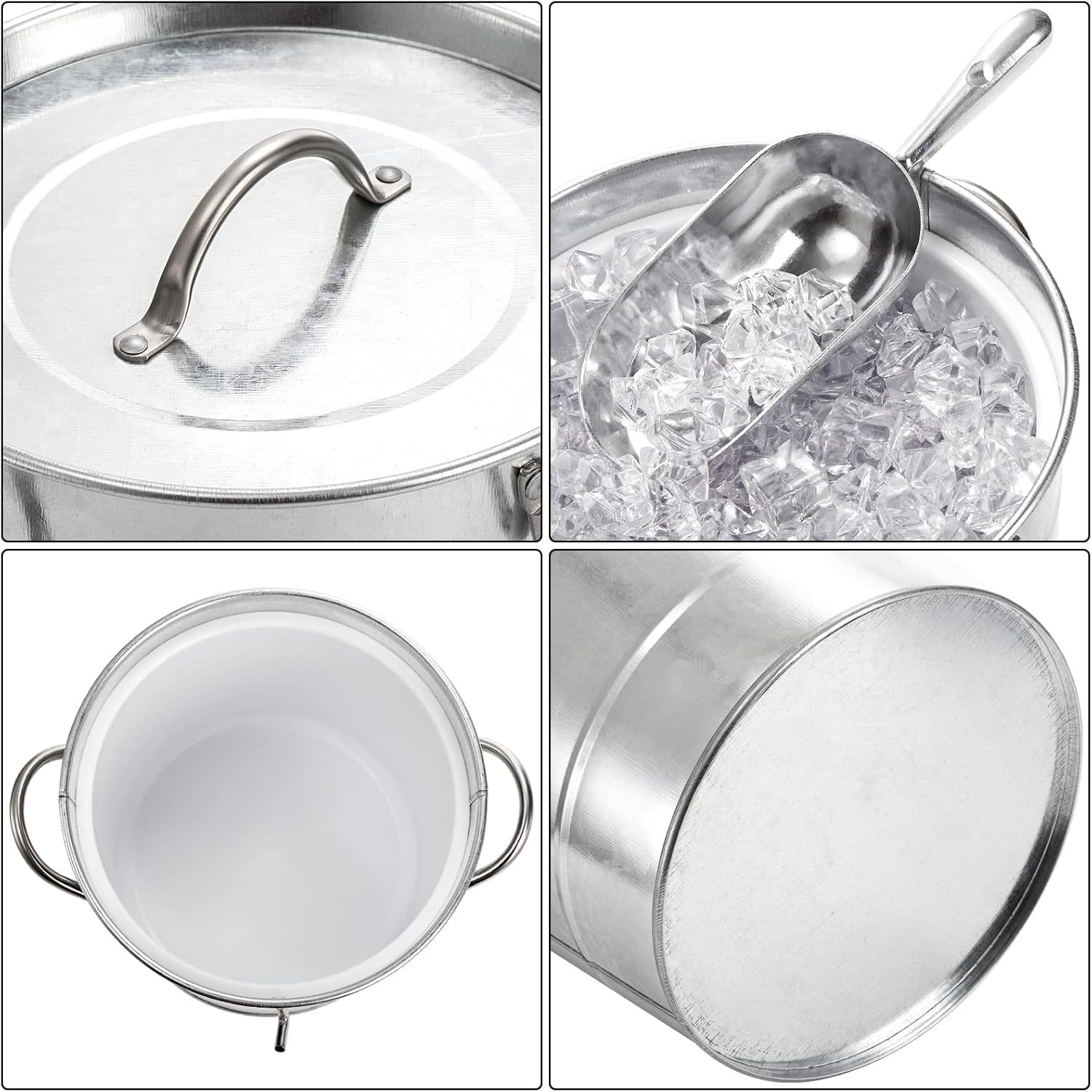 Insulated Ice Bucket with Lid  - Wine Beer Images reseña y precio