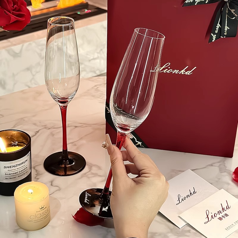 HYS high-end gift champagne cu - Wine Glass Set Crystal reseña y precio