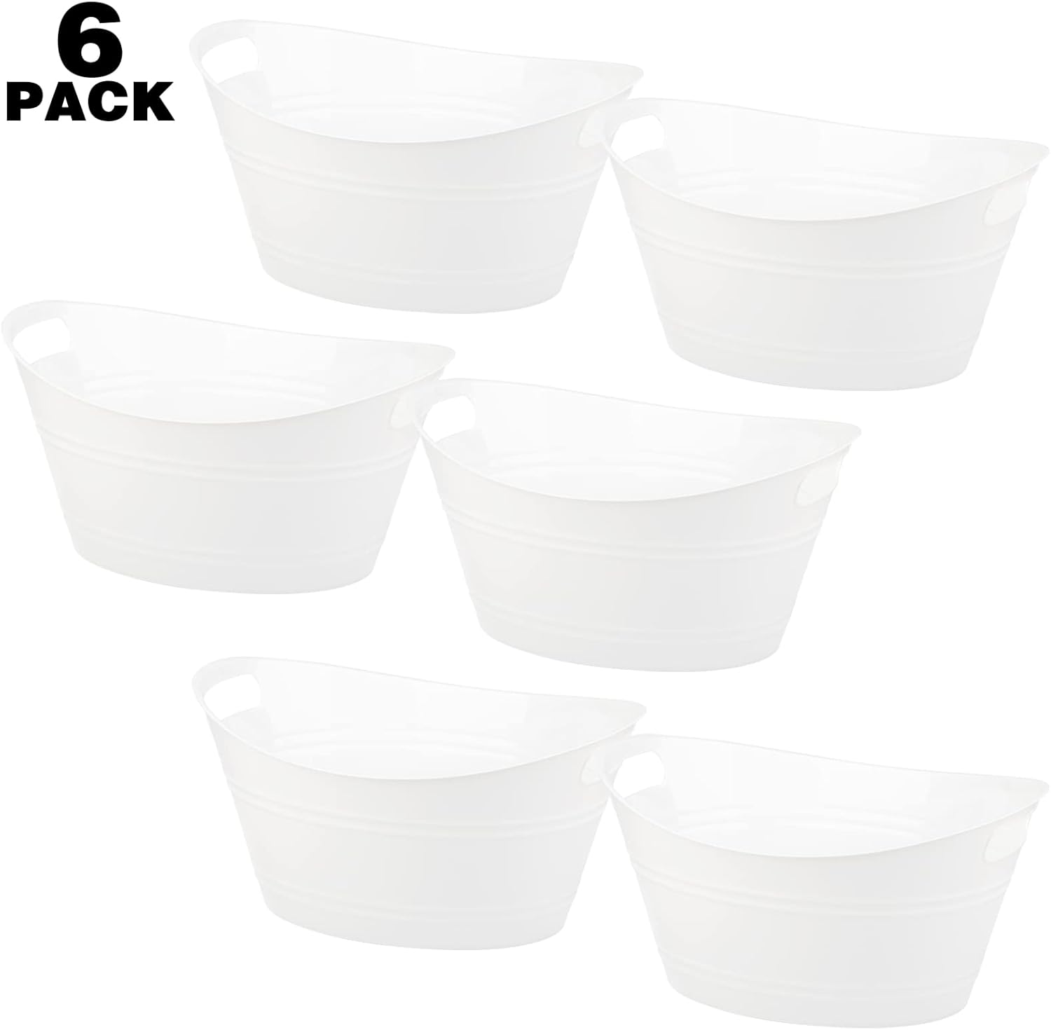 6 Pack Plastic Oval Storage Tu - Wine Beer Images reseña y precio