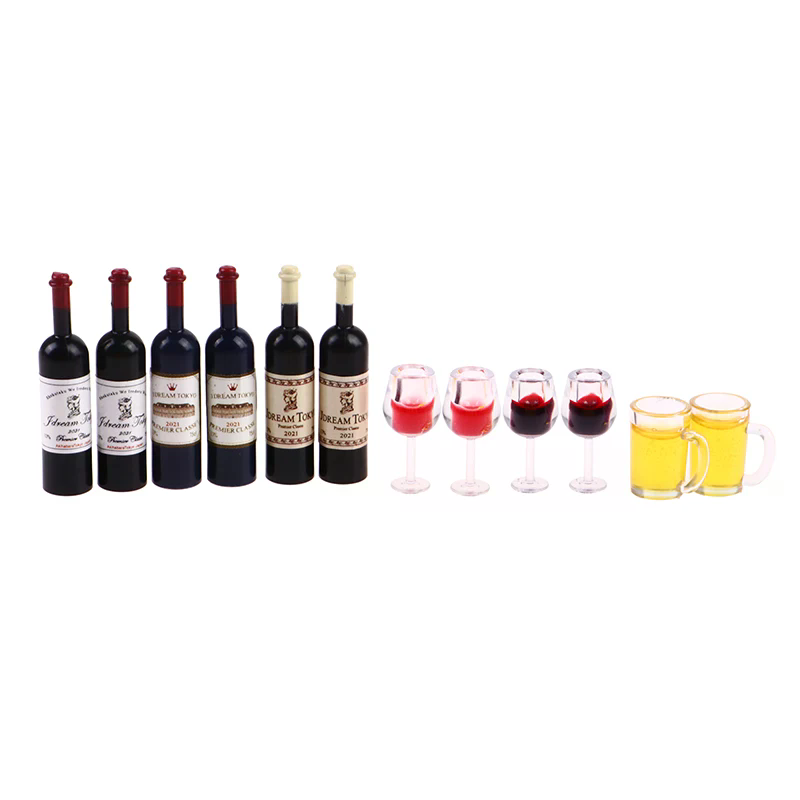 5pcs 1:12 Dollhouse Miniature  - Wine Y Beer reseña y precio