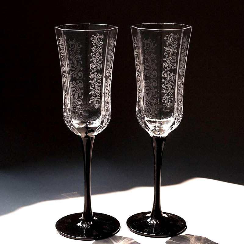 French Vintage Champagne Glass - Wine Glass Set Crystal reseña y precio