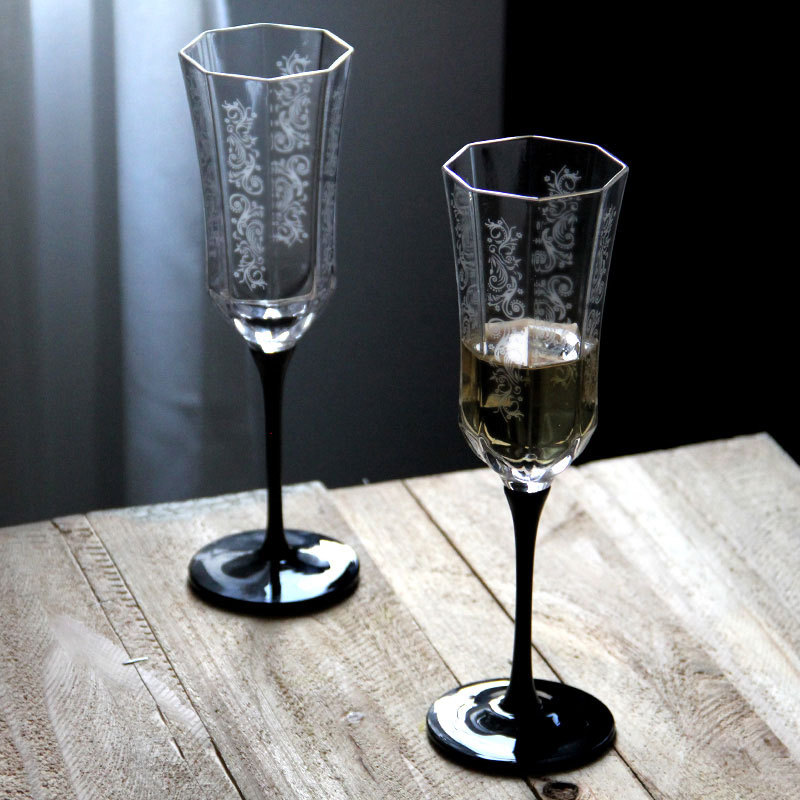 French Vintage Champagne Glass - Wine Glass Set Crystal reseña y precio