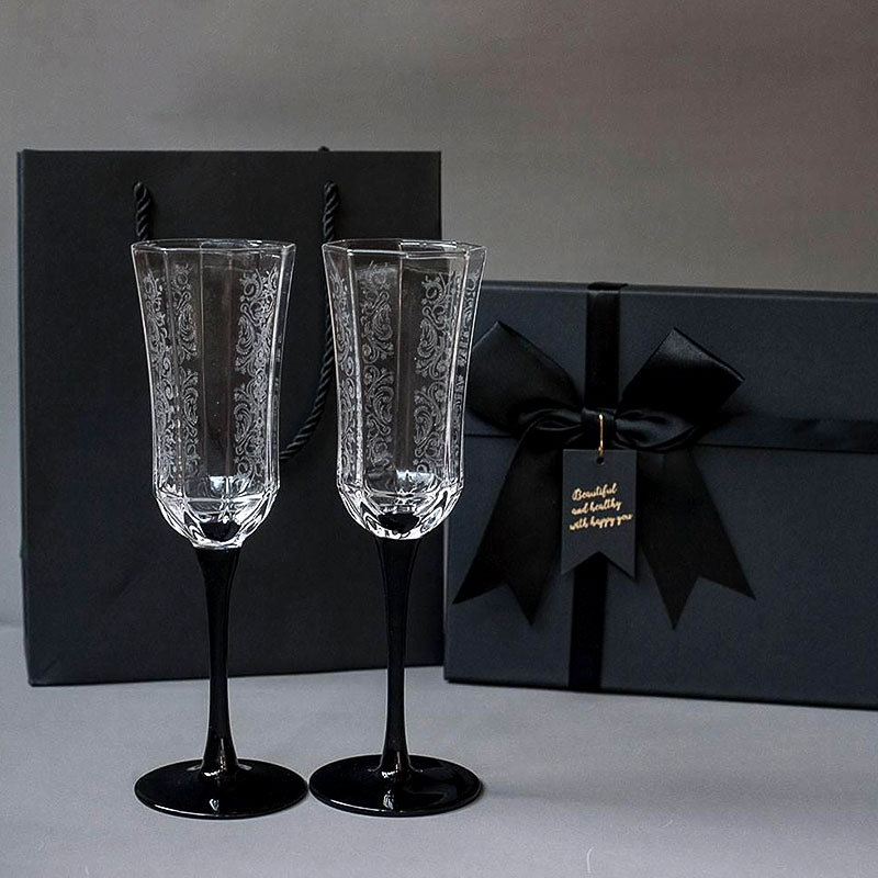 French Vintage Champagne Glass - Wine Glass Set Crystal reseña y precio