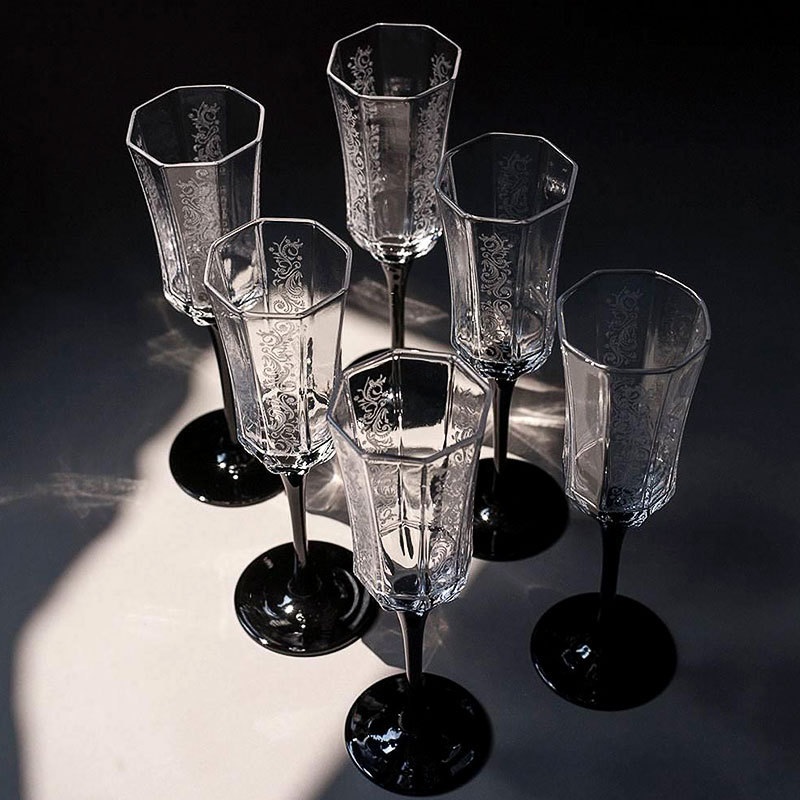 French Vintage Champagne Glass - Wine Glass Set Crystal reseña y precio
