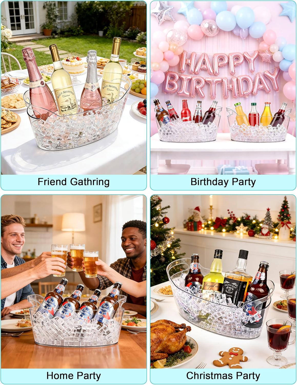 7L Ice Buckets for Parties, 2- - Wine Beer Images reseña y precio
