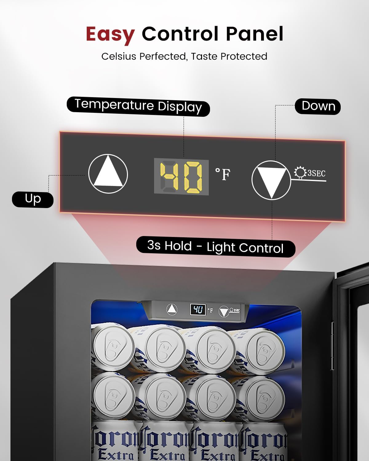 24 Can Mini Fridge with Digita - Wine Beer Images reseña y precio