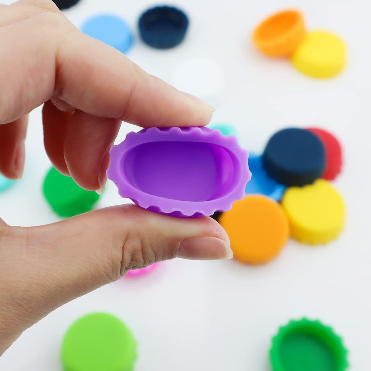 24 PCS Silicone Rubber Bottle  - Wine Beer Images reseña y precio