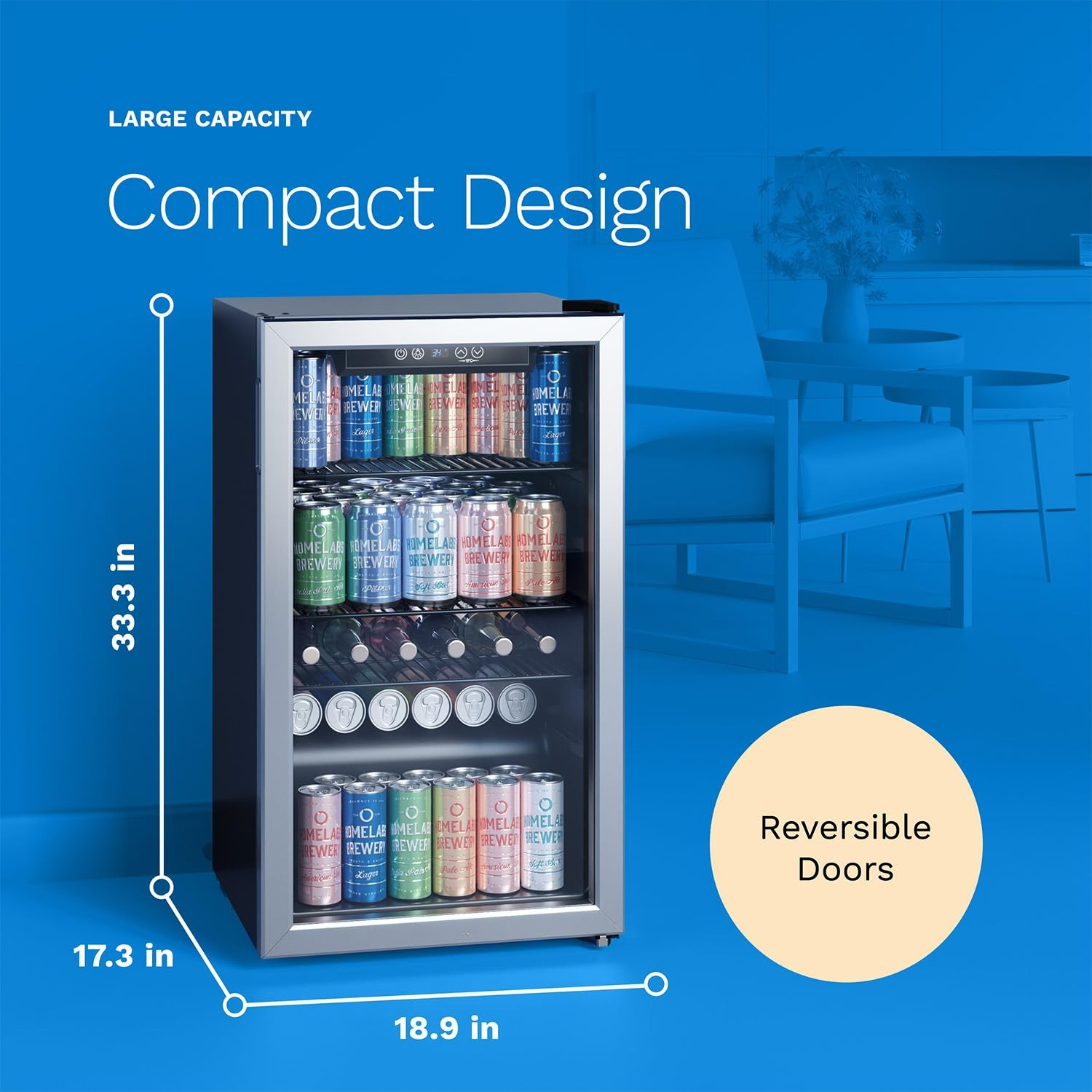 120-Can Beverage Refrigerator, - Wine In Beer Store reseña y precio