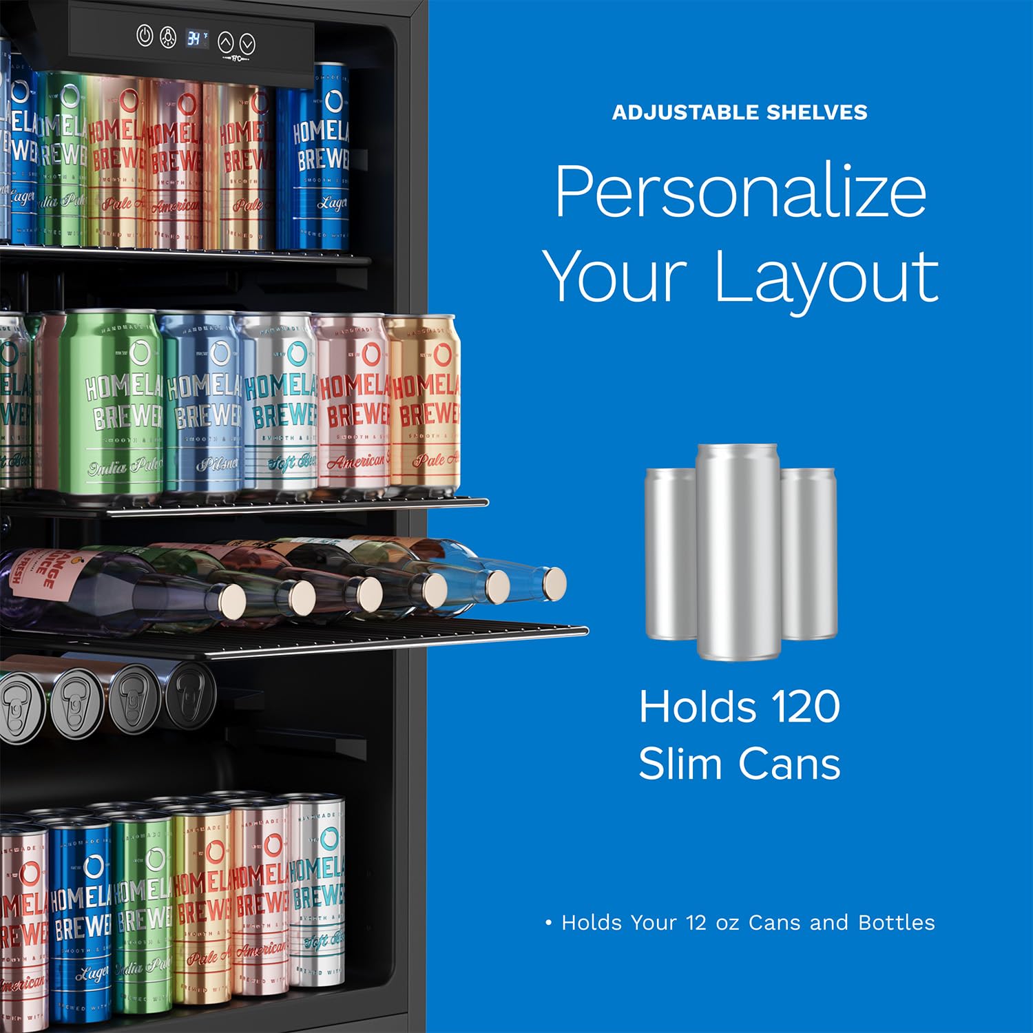 120-Can Beverage Refrigerator, - Wine In Beer Store reseña y precio