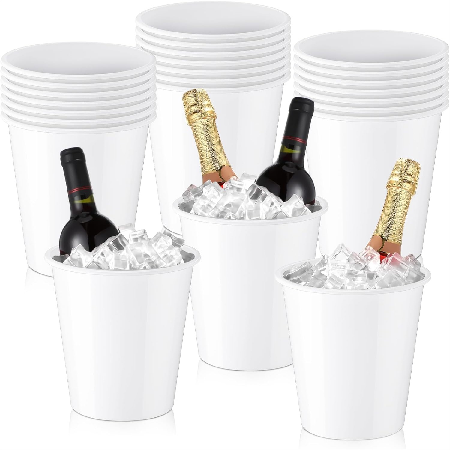 24 Plastic Ice Buckets for Par - Wine Beer Images reseña y precio