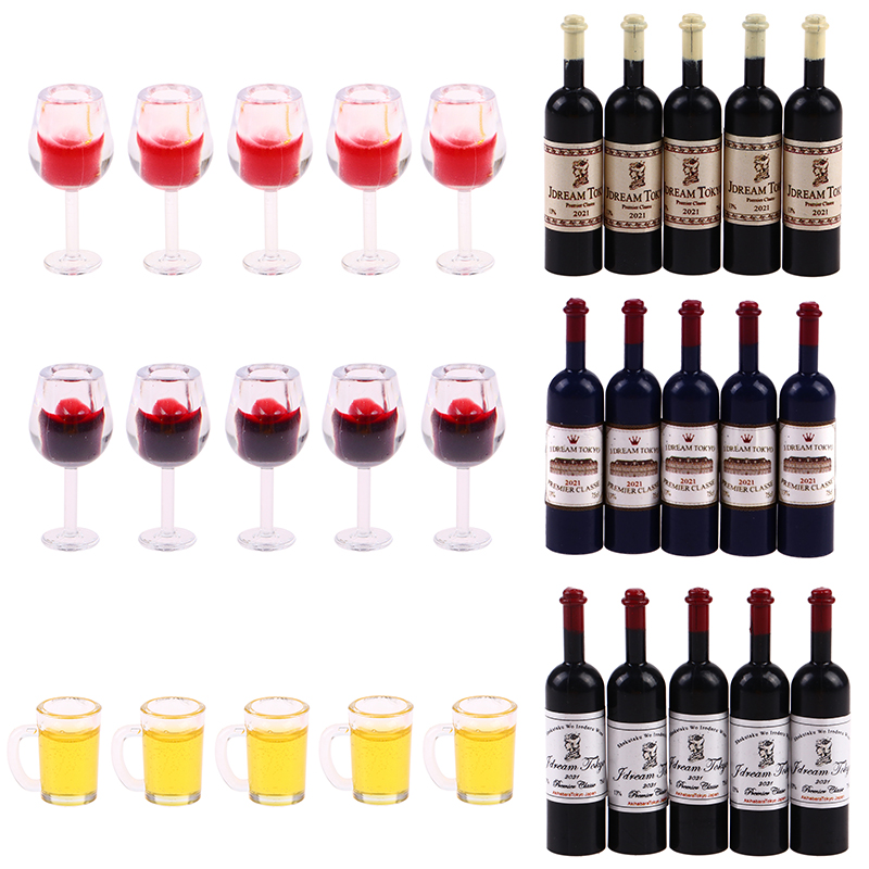 5Pcs 1:12 Dollhouse Miniature  - Wine Beer House reseña y precio