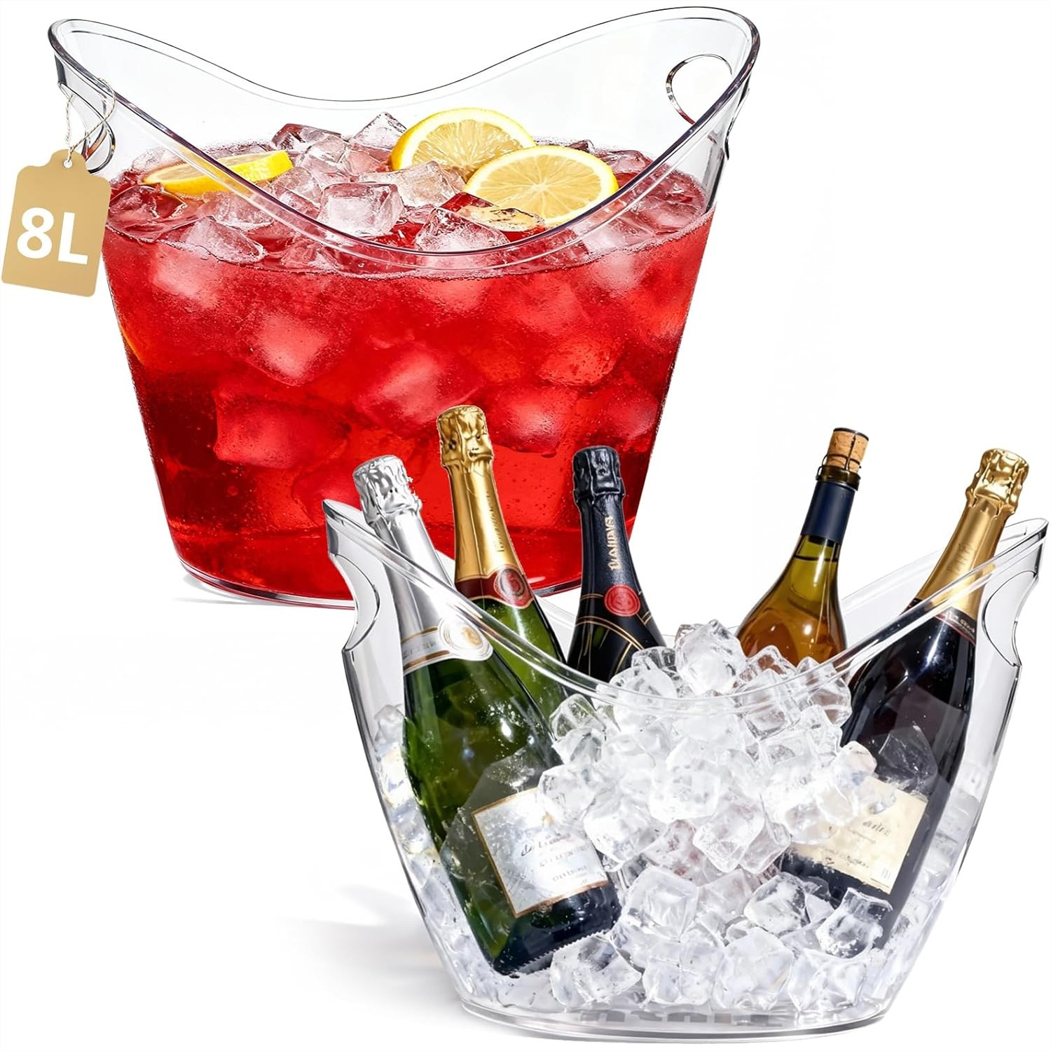 8L Clear Acrylic Ice Bucket fo - Wine Beer Images reseña y precio