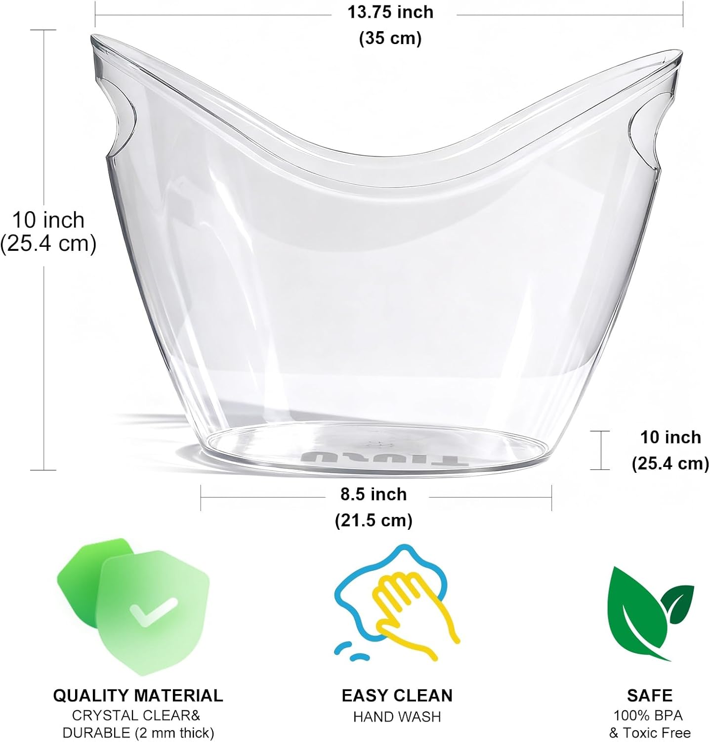 8L Clear Acrylic Ice Bucket fo - Wine Beer Images reseña y precio