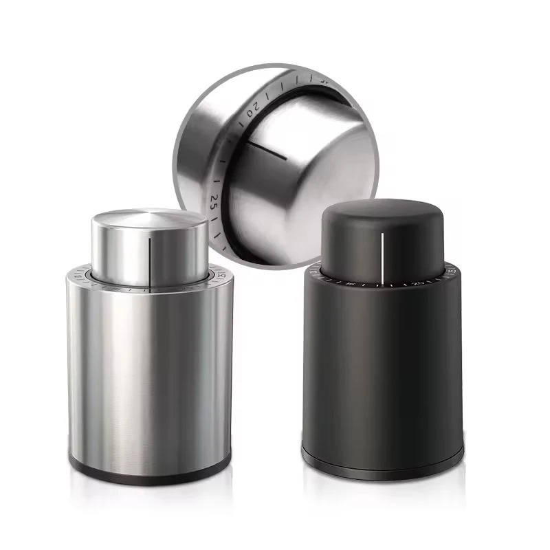 Polished Stainless Steel Red W - Wine Stopper Vacuum reseña y precio