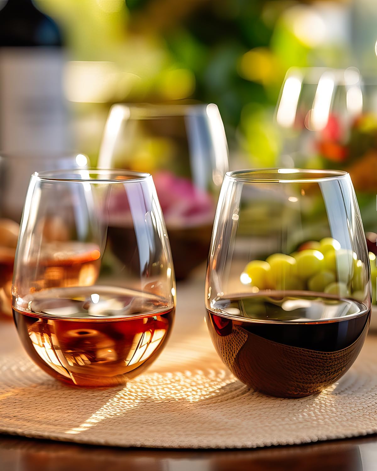 Stemless Wine Glasses Set of 4 - Wine Glass Set Crystal reseña y precio