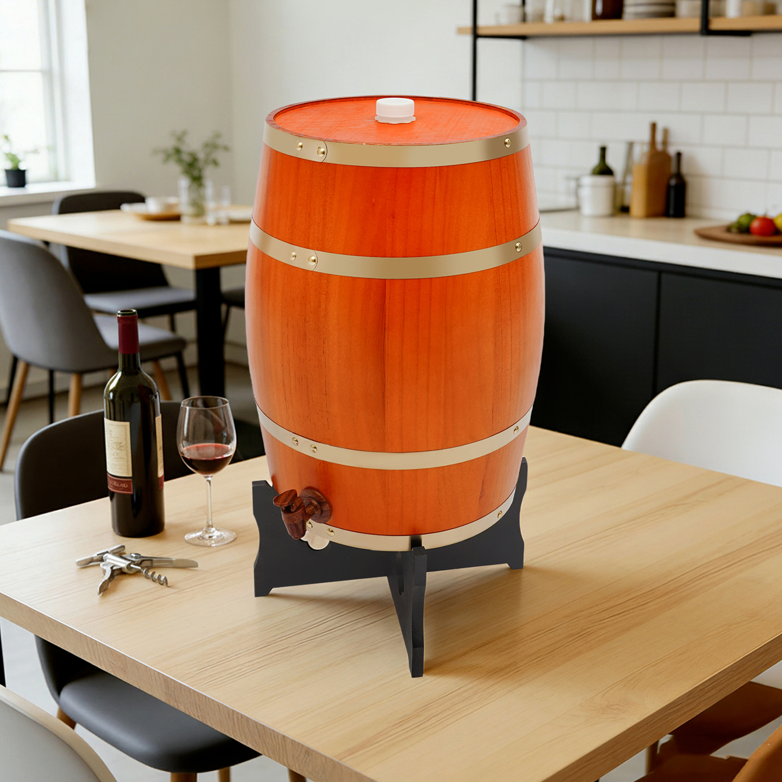 20L/5.28Gal Beige Wine Barrel, - Wine In Beer Store reseña y precio