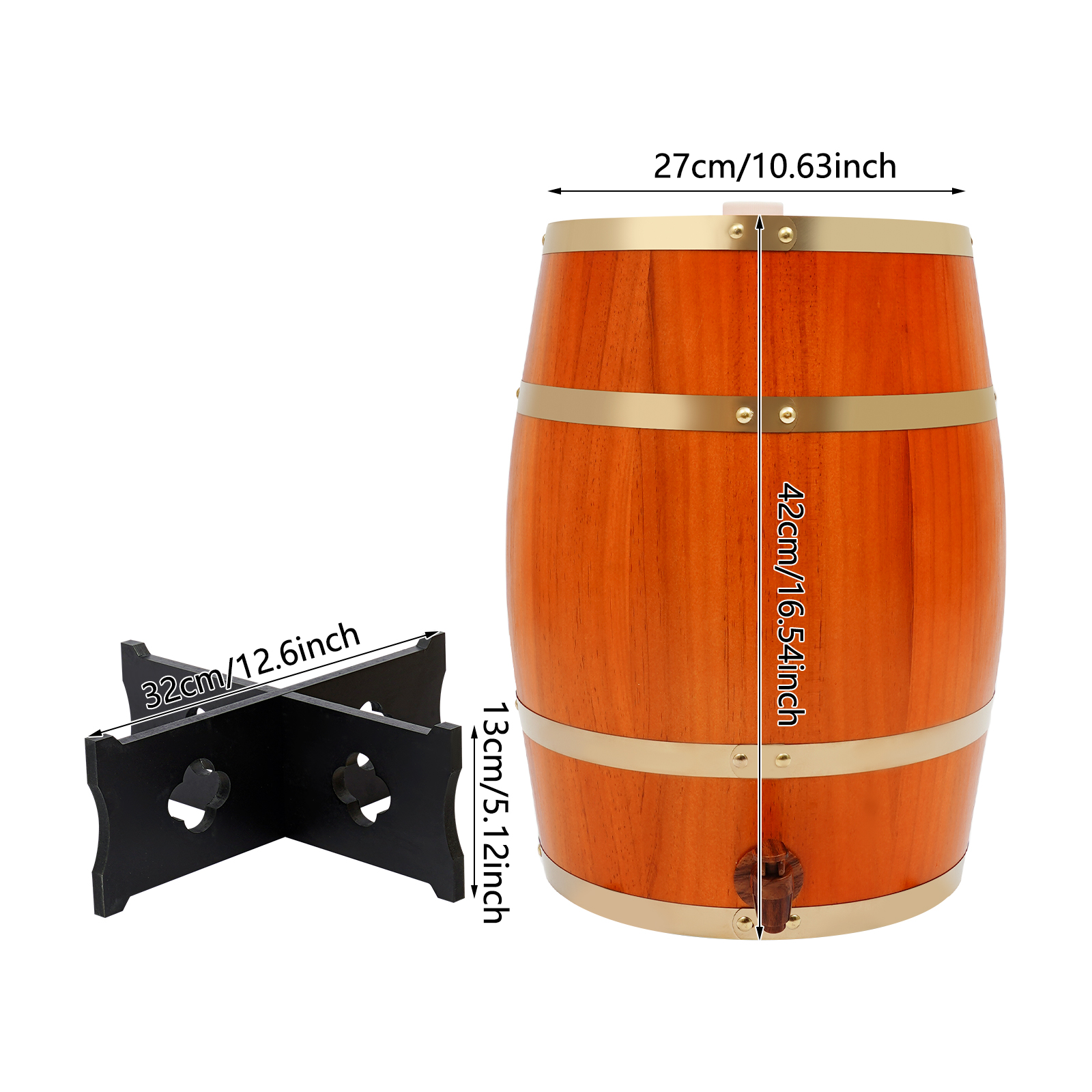 20L/5.28Gal Beige Wine Barrel, - Wine In Beer Store reseña y precio