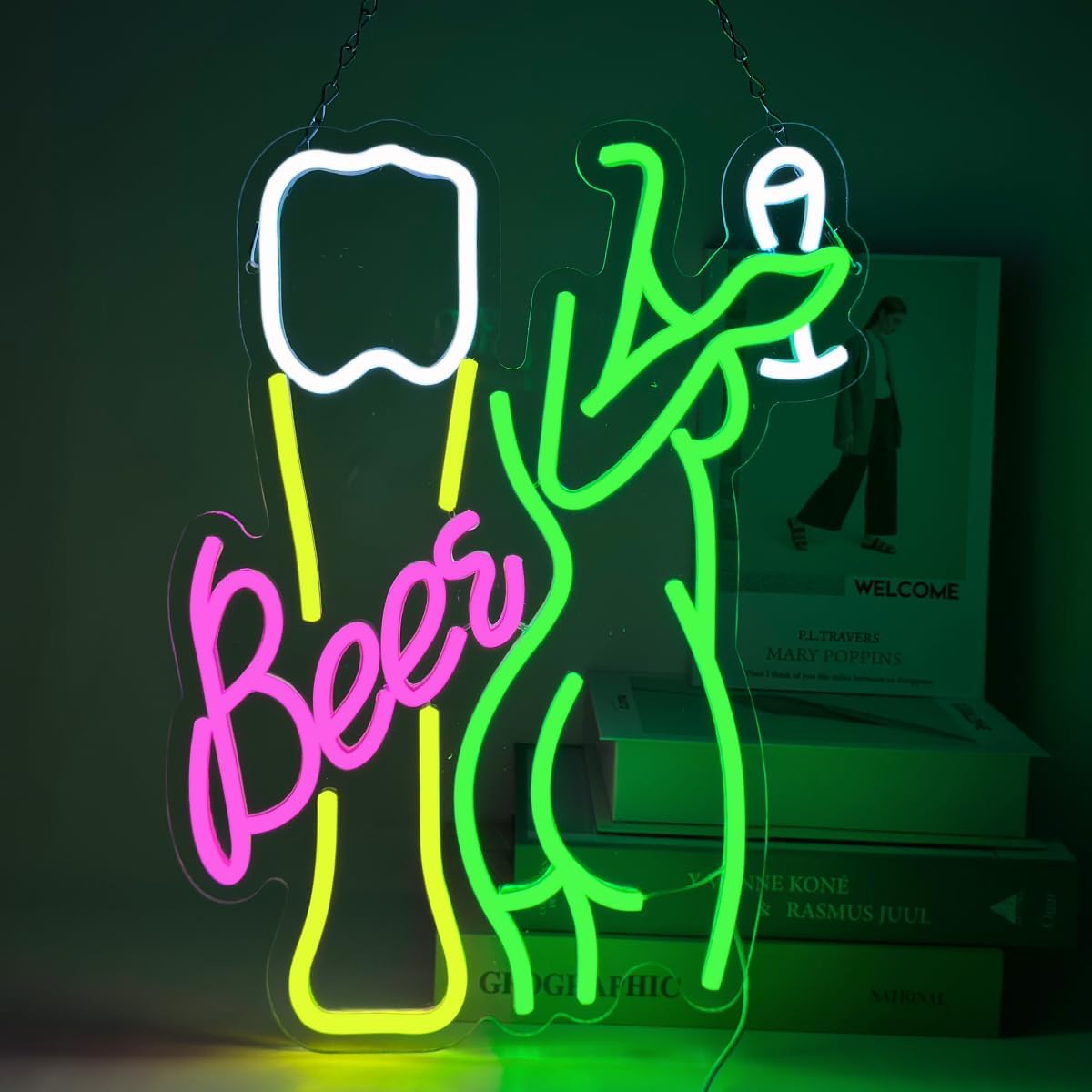 Beer Neon Sign Women's Body Ne - Wine In Beer Store reseña y precio