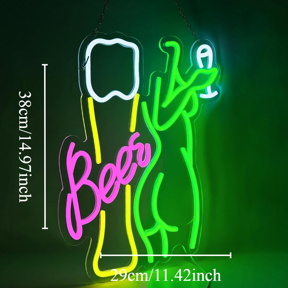 Beer Neon Sign Women's Body Ne - Wine In Beer Store reseña y precio