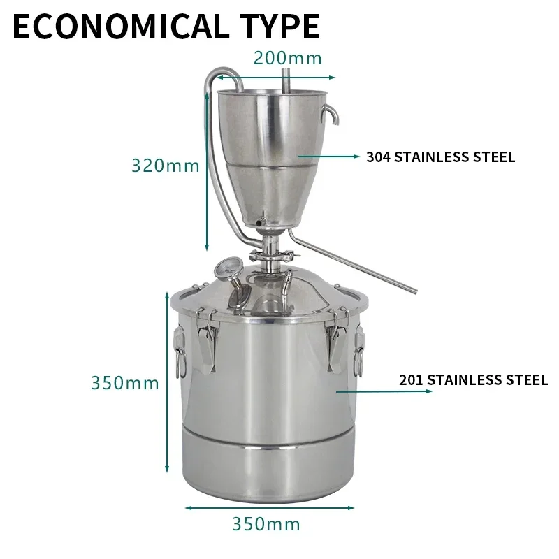 30L Stainless Steel Water Alco - Wine Beer Distillation reseña y precio
